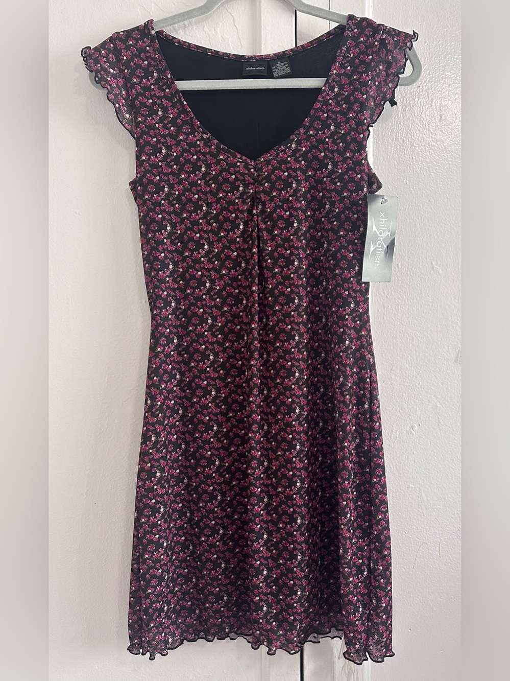 Xhilaration 90’s Mini Dress with Pink Floral Print